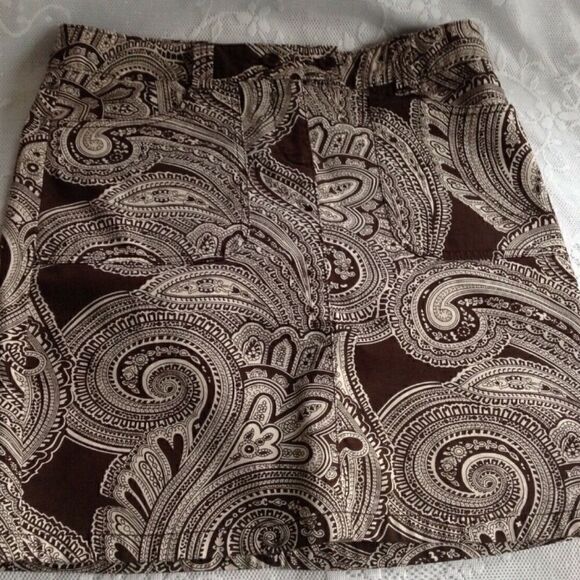 Ann Taylor cotton Paisley Skirt - Picture 8 of 10